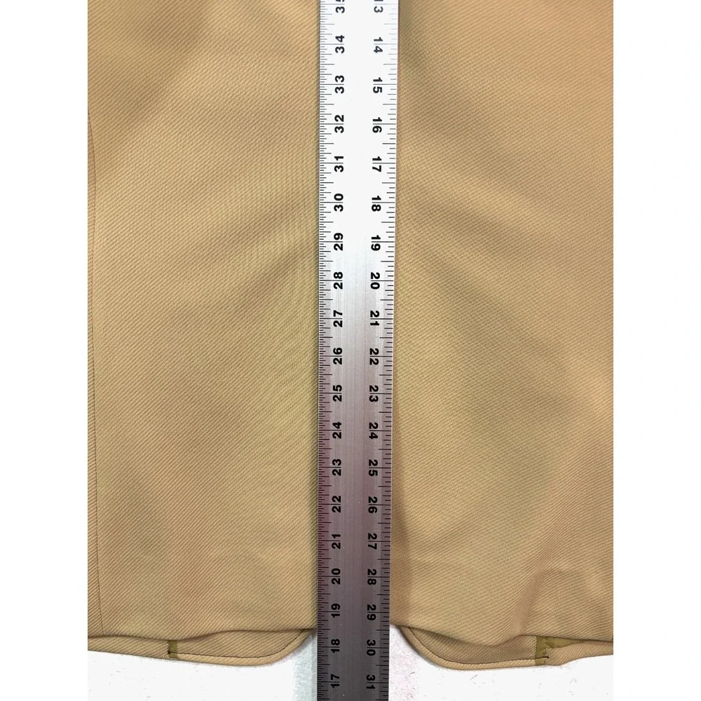 vtg 70s Bespoke 44S Tan Knit Polyester Blazer Jacket Sport Suit‎ Coat Leisure